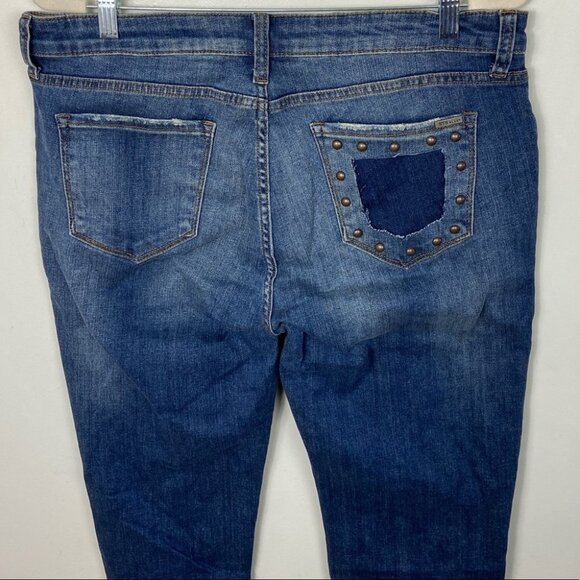 Nordstrom STS Blue Taylor Tomboy Distressed Jeans Size 32 Raw Hem High‎ Denim - Picture 14 of 14